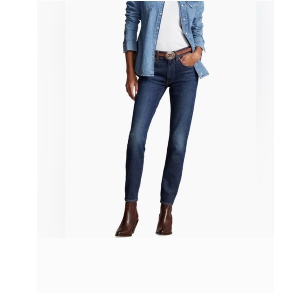 Polo Ralph Lauren Womens Blue Wash Denim Skinny‎ Jeans Size 27